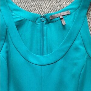 Halston Heritage Sleeveless Teal Mini Dress